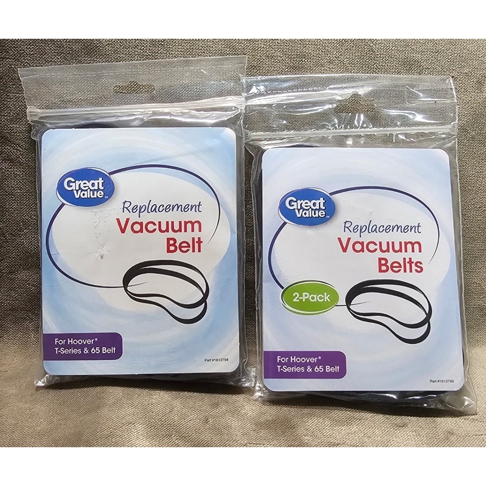 4-Pack Great Value Vacuum Belts Fits Hoover T-Series & 65 Belt 2363 -Two 2-Packs